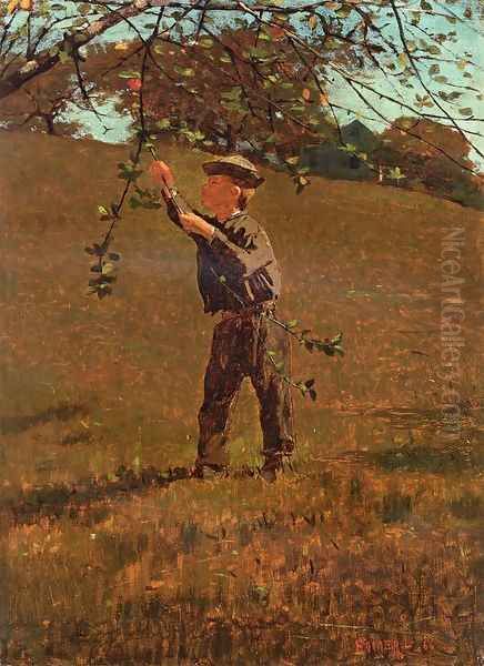 Green Apples Oil Painting by Winslow Homer