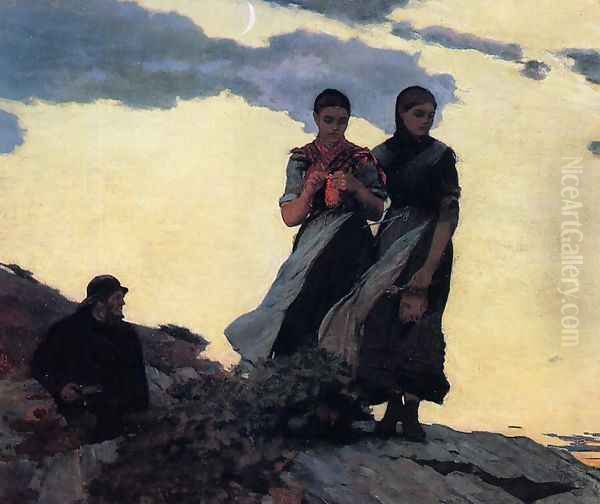 Early Evening (or Sailors Take Warning) Oil Painting by Winslow Homer