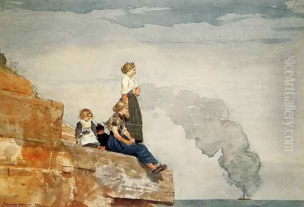 Fisherman's Family (or The Lookout) Oil Painting by Winslow Homer