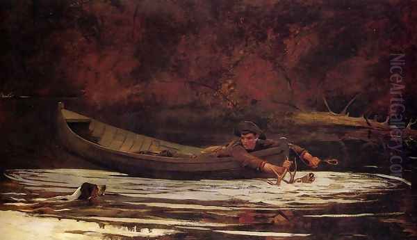 Hound and Hunter Oil Painting by Winslow Homer