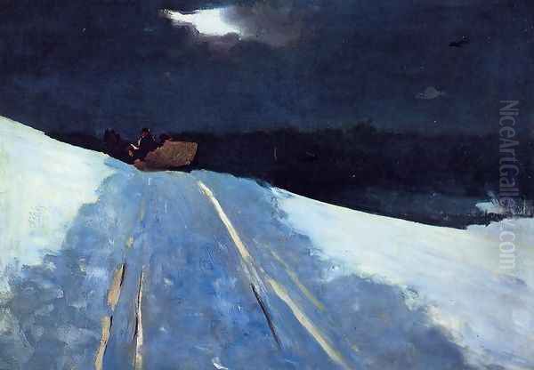 Sleigh Ride Oil Painting by Winslow Homer