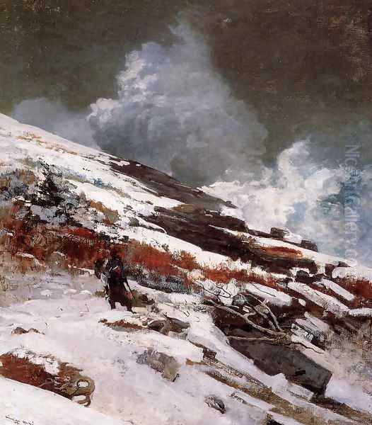 Winter Coast Oil Painting by Winslow Homer