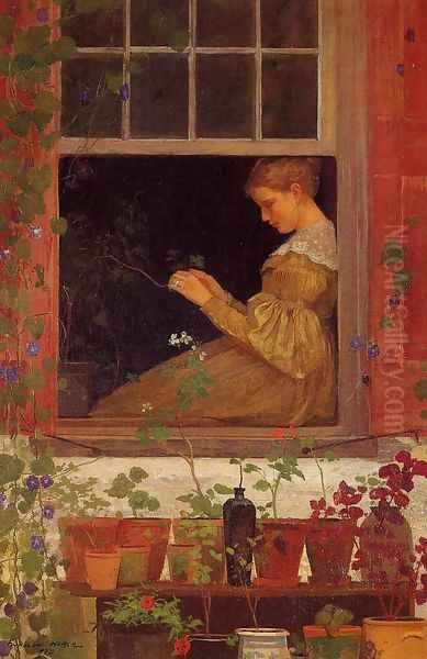 Morning Glories Oil Painting by Winslow Homer