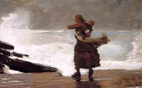 The Gale Oil Painting by Winslow Homer