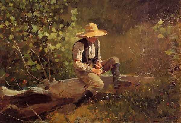 The Whittling Boy Oil Painting by Winslow Homer