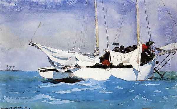 Key West, Hauling Anchor Oil Painting by Winslow Homer