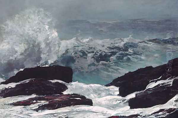 Maine Coast Oil Painting by Winslow Homer