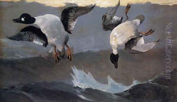 Right and Left Oil Painting by Winslow Homer