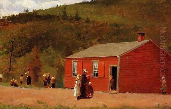 School Time Oil Painting by Winslow Homer