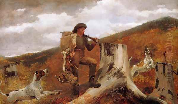 Huntsman and Dogs Oil Painting by Winslow Homer