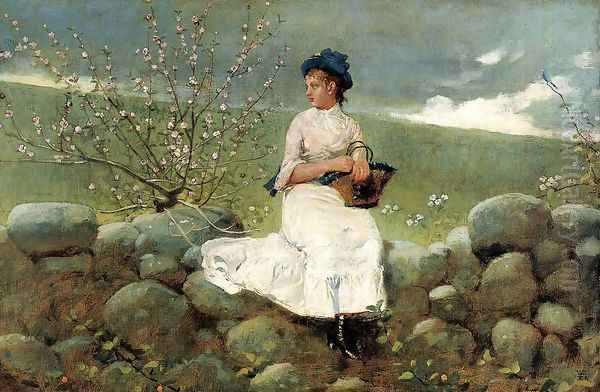 Peach Blossoms I Oil Painting by Winslow Homer