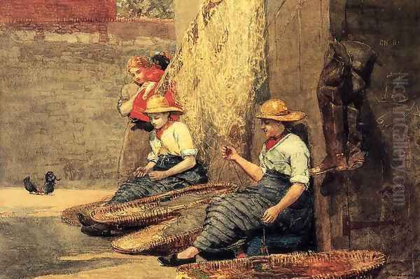 Fishergirls Oil Painting by Winslow Homer