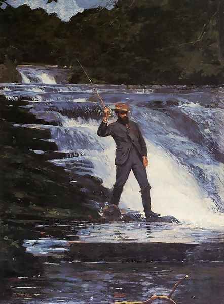 The Angler Oil Painting by Winslow Homer