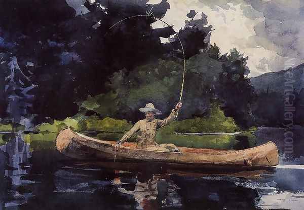 Playing Him Oil Painting by Winslow Homer