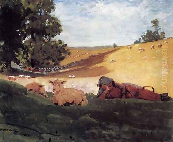 Warm Afternoon Oil Painting by Winslow Homer