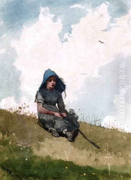 Little Shepherdess by Winslow Homer