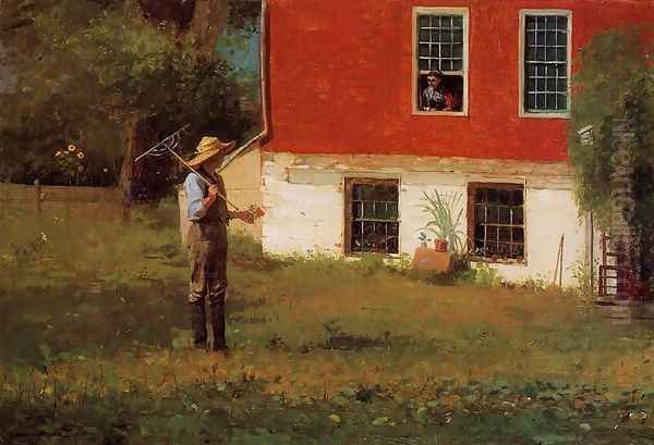 The Rustics Oil Painting by Winslow Homer