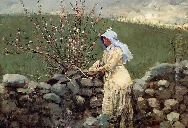 Peach Blossoms Oil Painting by Winslow Homer