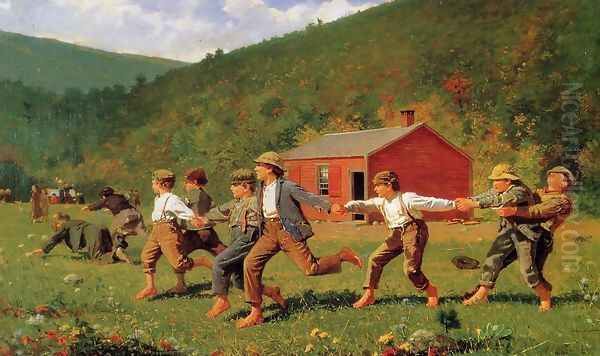 Snap the Whip I Oil Painting by Winslow Homer