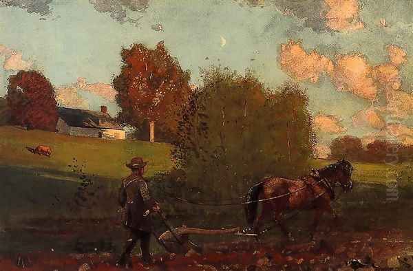 The Last Furrow Oil Painting by Winslow Homer