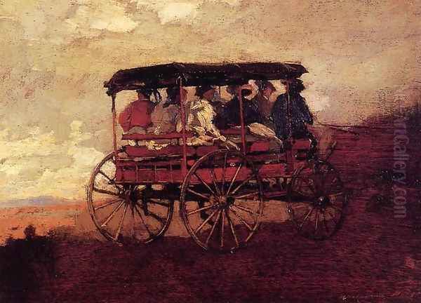 White Mountain Wagon Oil Painting by Winslow Homer