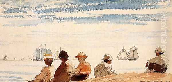 Gloucester Boys Oil Painting by Winslow Homer