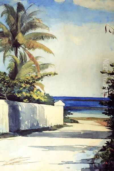 Road in Nassau Oil Painting by Winslow Homer