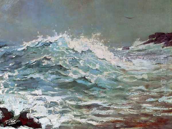 The Backrush Oil Painting by Winslow Homer