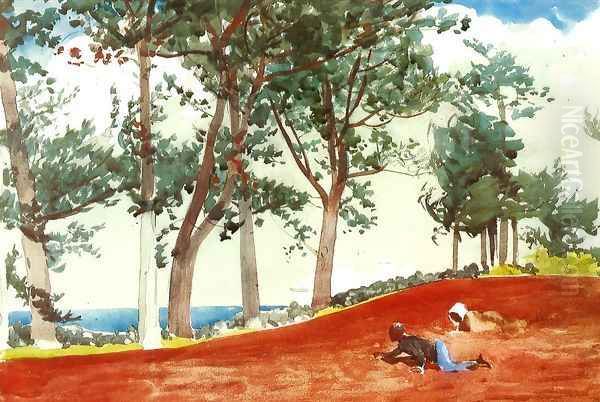 House and Trees Oil Painting by Winslow Homer