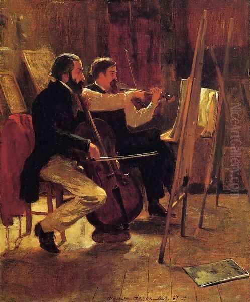 The Studio Oil Painting by Winslow Homer