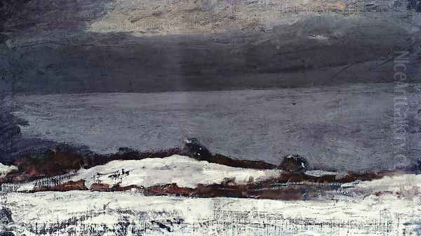 Prout's Neck in Winter Oil Painting by Winslow Homer