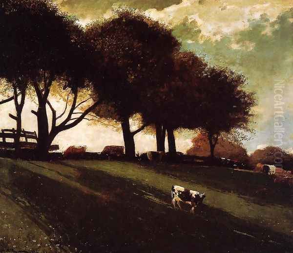 Twilight at Leeds, New York Oil Painting by Winslow Homer