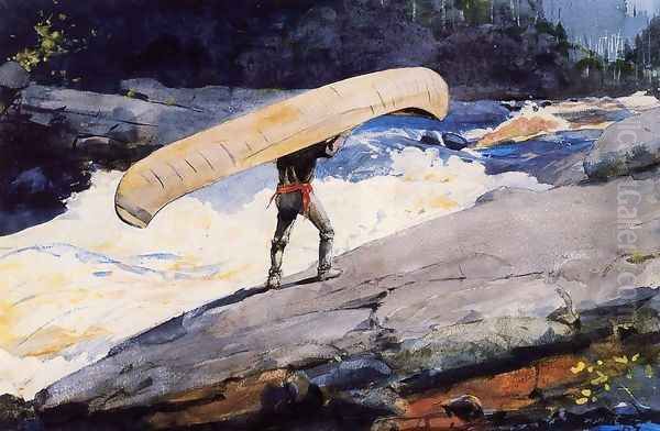 The Portage Oil Painting by Winslow Homer