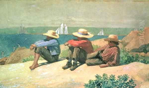 On the Beach 1875 Oil Painting by Winslow Homer