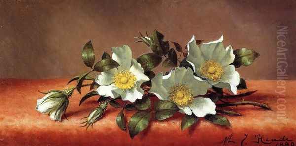 The Cherokee Rose Oil Painting by Martin Johnson Heade