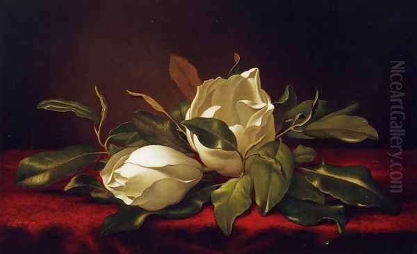 Magnoliae Grandeflorae Oil Painting by Martin Johnson Heade