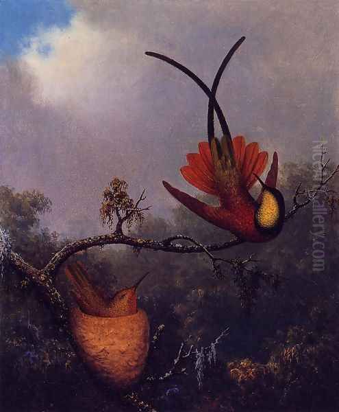 Crimson Topaz Oil Painting by Martin Johnson Heade