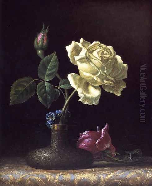 The White Rose Oil Painting by Martin Johnson Heade