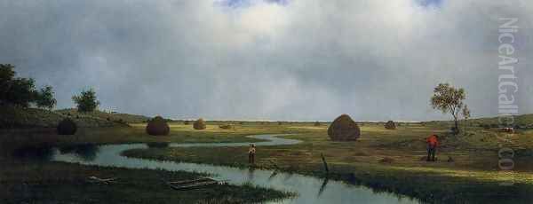 Marshfield Meadows Oil Painting by Martin Johnson Heade