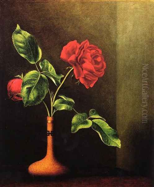 Still LIfe With Rose Oil Painting by Martin Johnson Heade