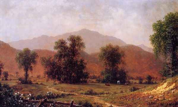 White Mountain Landscape Mount Washington Oil Painting by Martin Johnson Heade