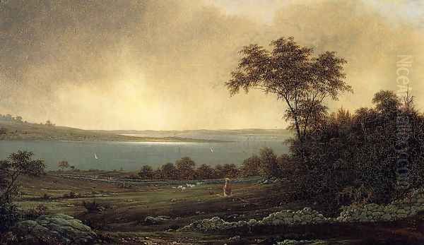 Rhode Island Landscape Oil Painting by Martin Johnson Heade