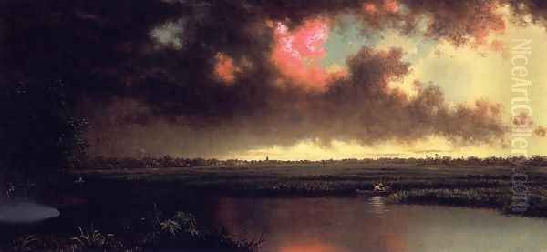 On The San Sebastian River Florida Oil Painting by Martin Johnson Heade