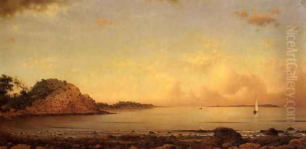 Spouting Rock Newport Oil Painting by Martin Johnson Heade