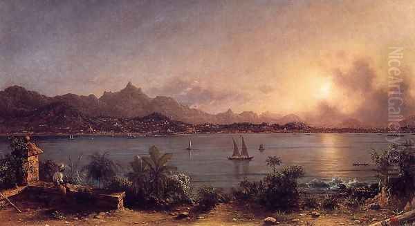 The Harbor At Rio De Janiero Oil Painting by Martin Johnson Heade