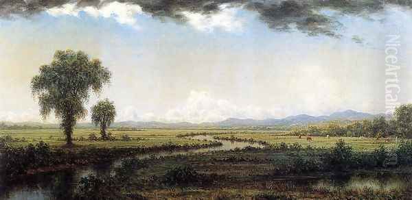 Storm Clouds Over The New Jersey Marshes Oil Painting by Martin Johnson Heade