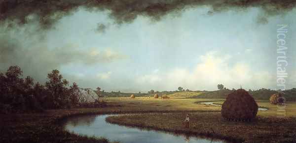 Newburyport Marches Approaching Storm Oil Painting by Martin Johnson Heade