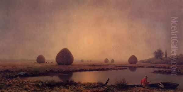 Sunrise On The Marshes Oil Painting by Martin Johnson Heade