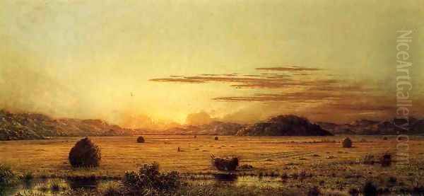 Sunrise Hoboken Meadows Oil Painting by Martin Johnson Heade