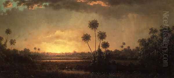 Sunrise Florida Oil Painting by Martin Johnson Heade